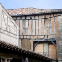Maison médiévale à colombage typique de Lautrec